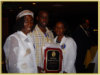 Accepting Plaque on Behalf of Brother Eustace